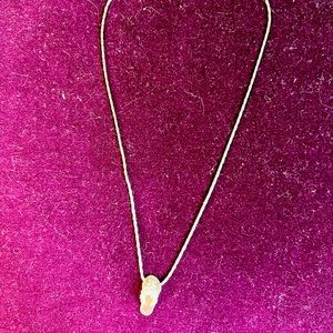 Silvertone necklace with Sterling silver flip flop pendant from Hawaii